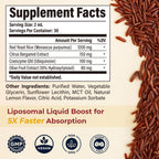 Close up of Vegetusmax liquid supplement label details