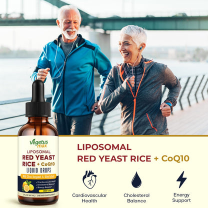 Vegetusmax red yeast rice bottle showing supplement facts