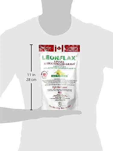 Leonflax authentic USA imported wellness powder bag showcasing authentic seal and digestive discomfort relief benefits