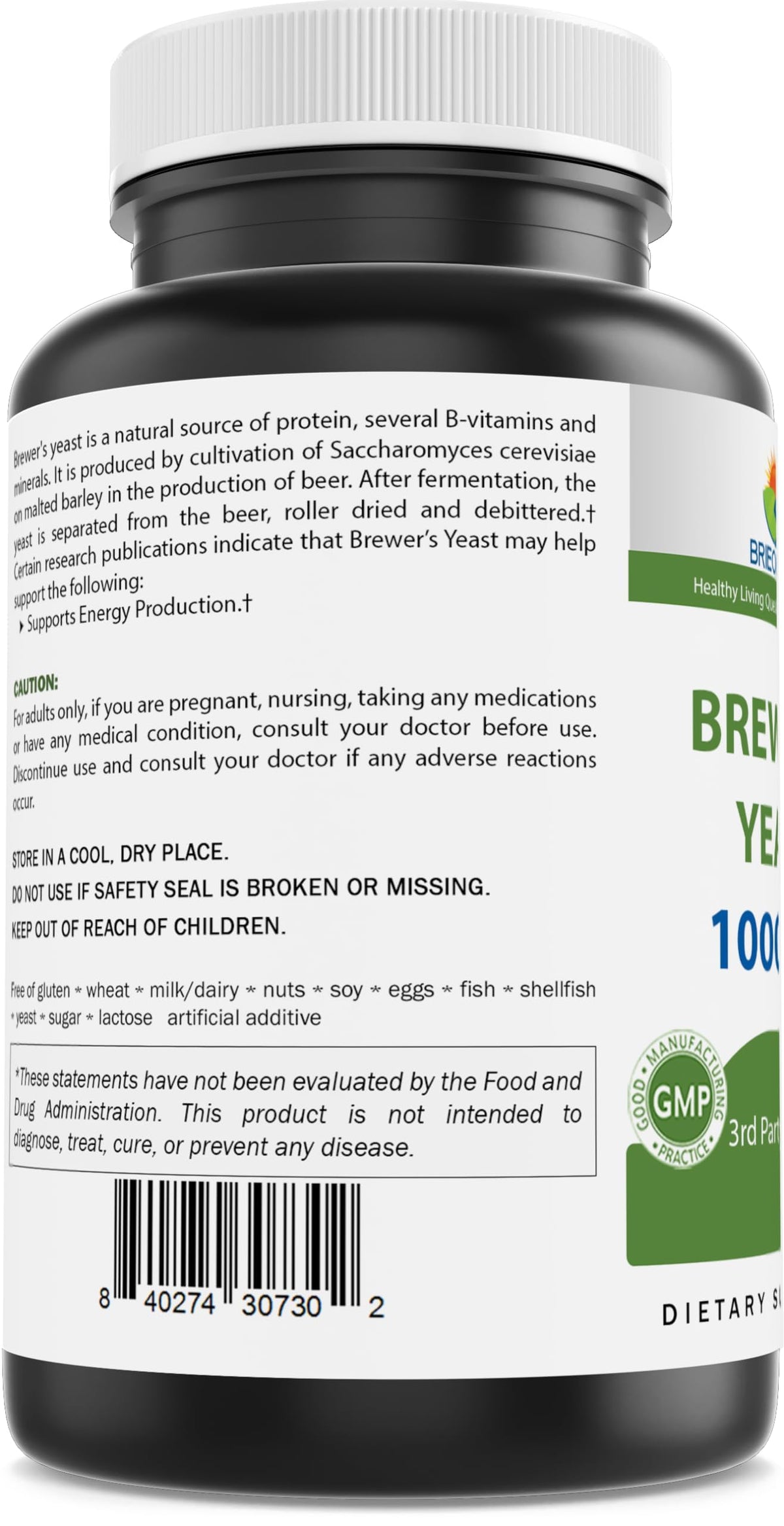 USA imported Brieofood Brewers Yeast tablets for lactation and metabolism support