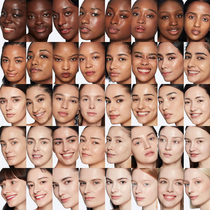 TIRTIR liquid cushion foundation being applied to skin with the egg-shaped puff showing full coverage