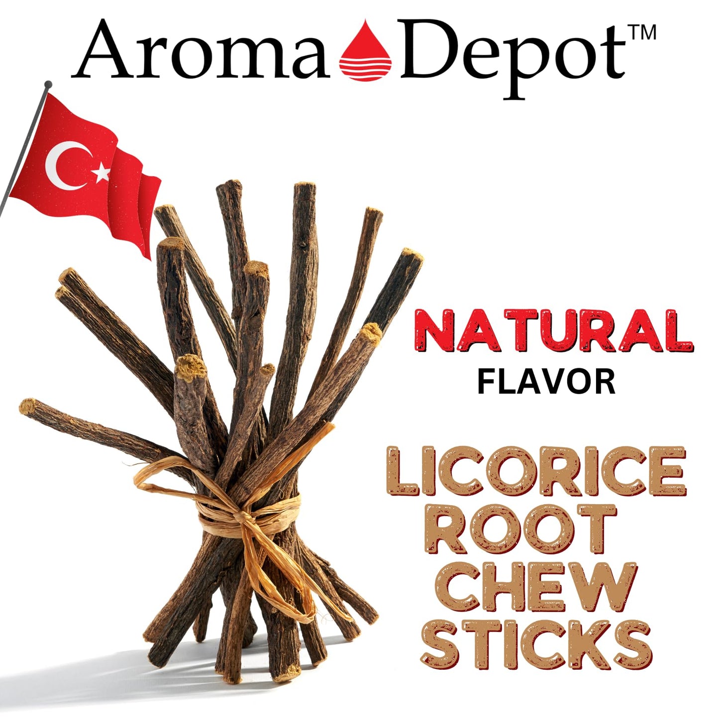 Close up of raw licorice root sticks for oral care