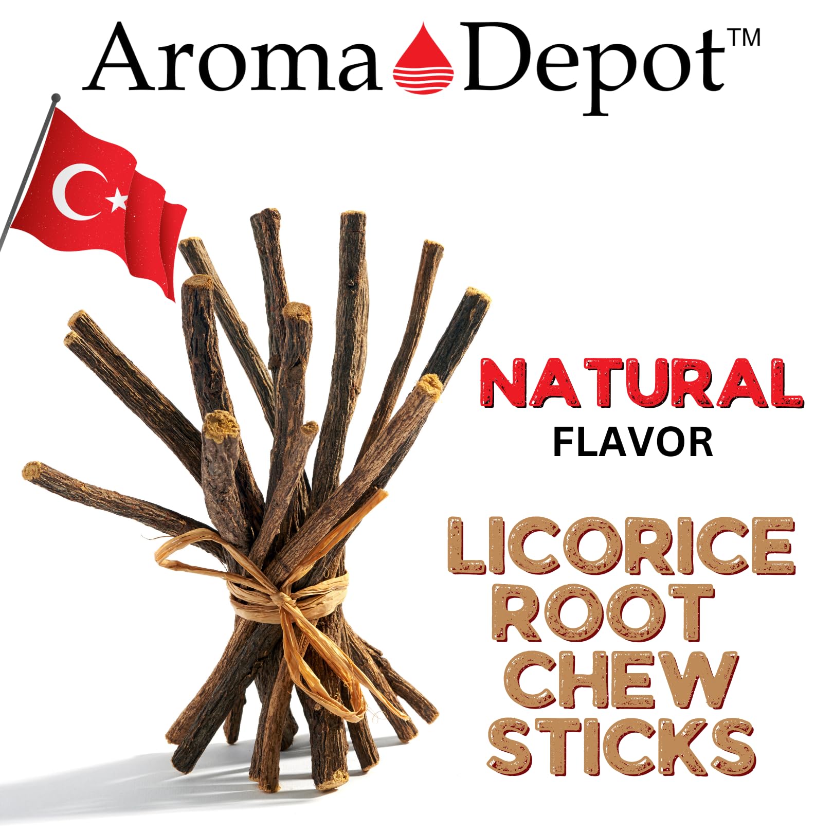 Close up of raw licorice root sticks for oral care