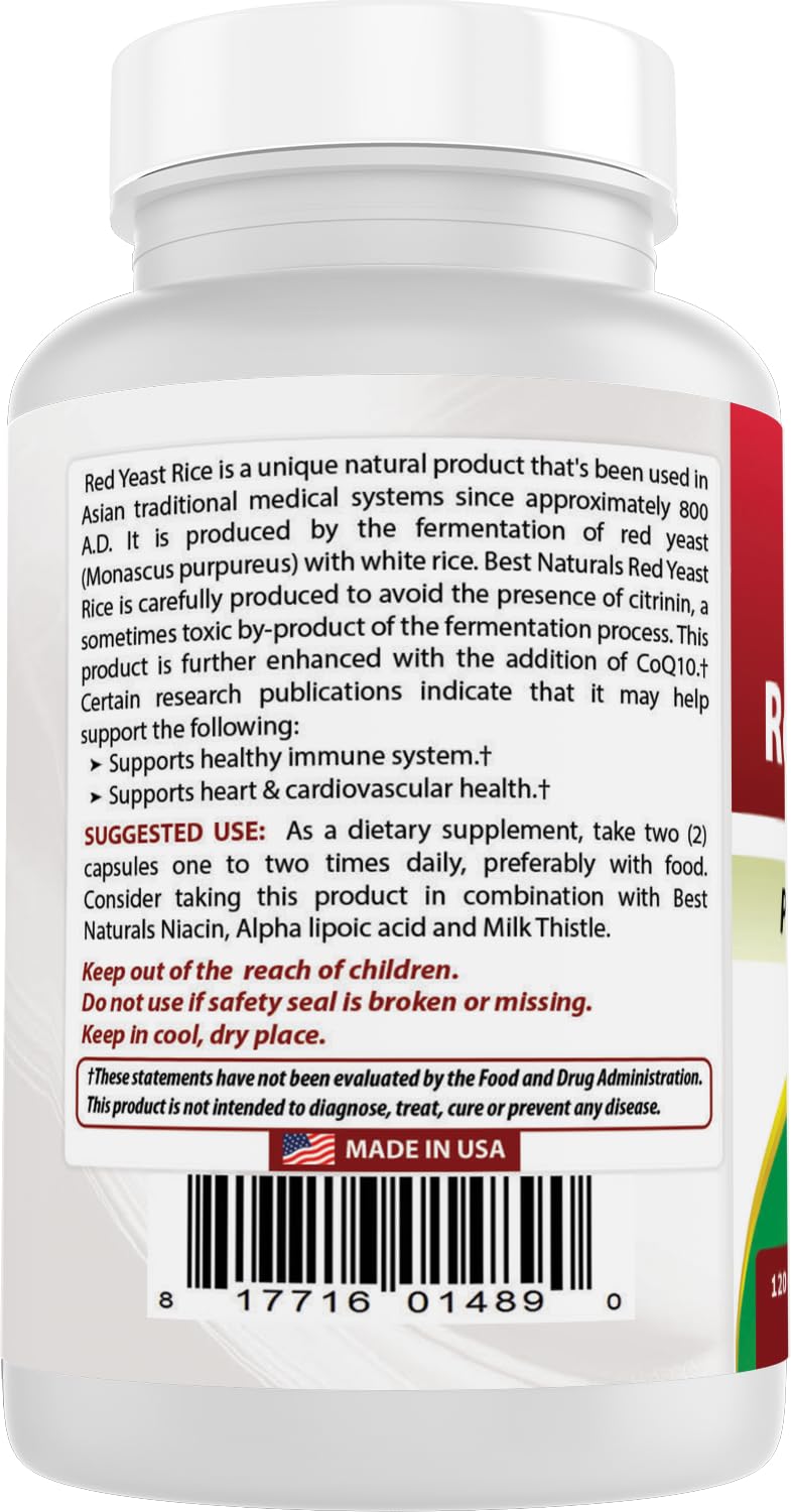Best Naturals heart health supplement bottle with third party tested certification