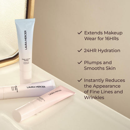 Laura Mercier face primer 30 milliliters bottle side profile