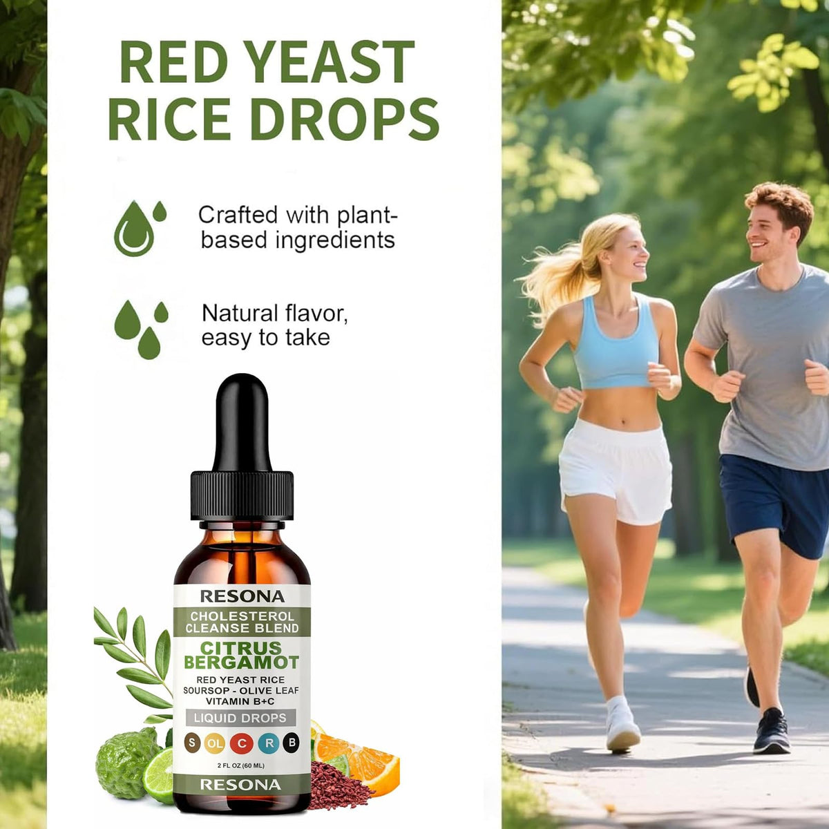 Resona 2 fluid ounce cholesterol supplement bottle
