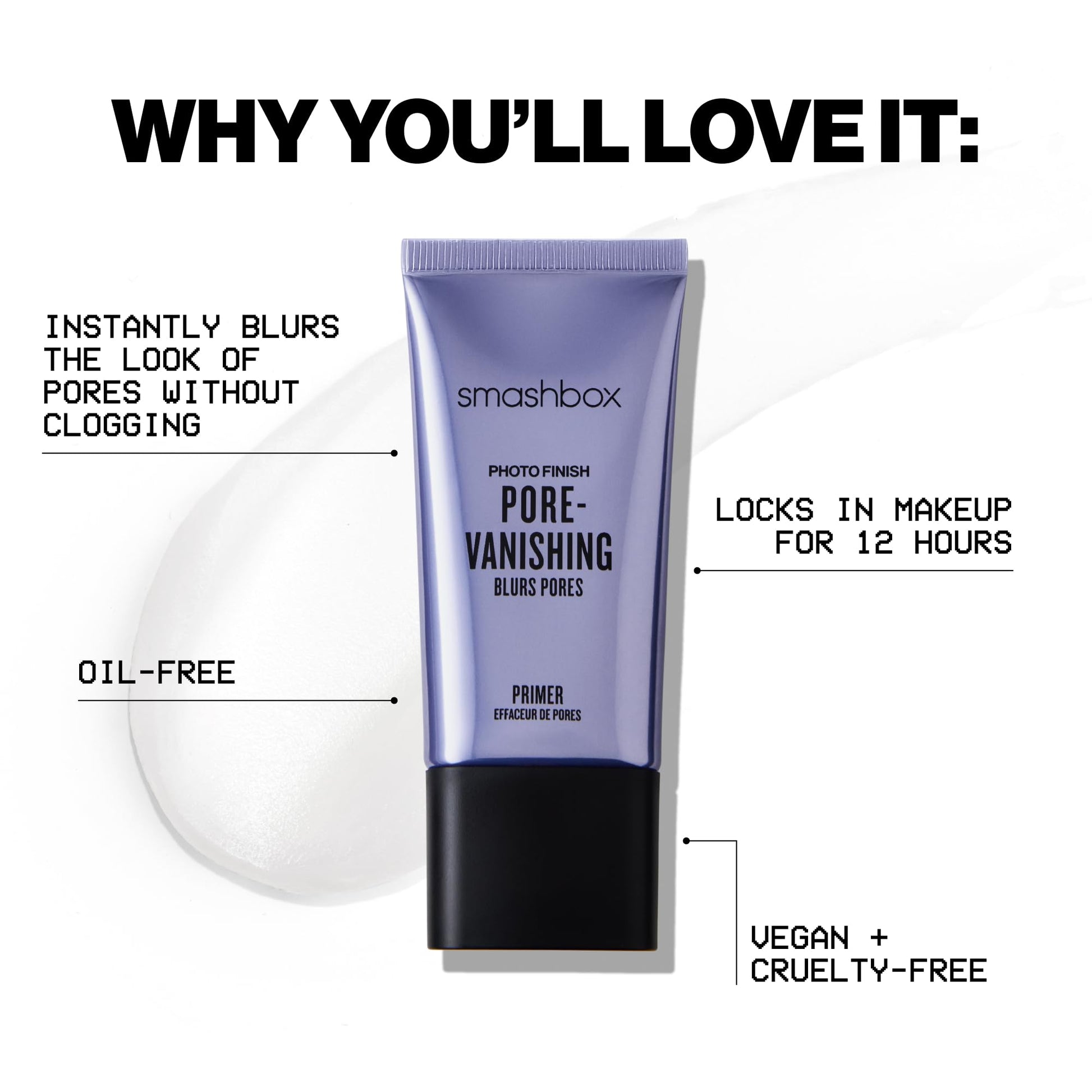 Side profile of Smashbox pore blurring primer