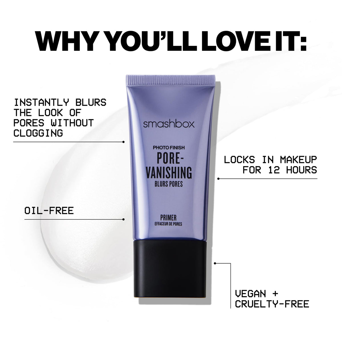 Smashbox non-comedogenic primer box and bottle together