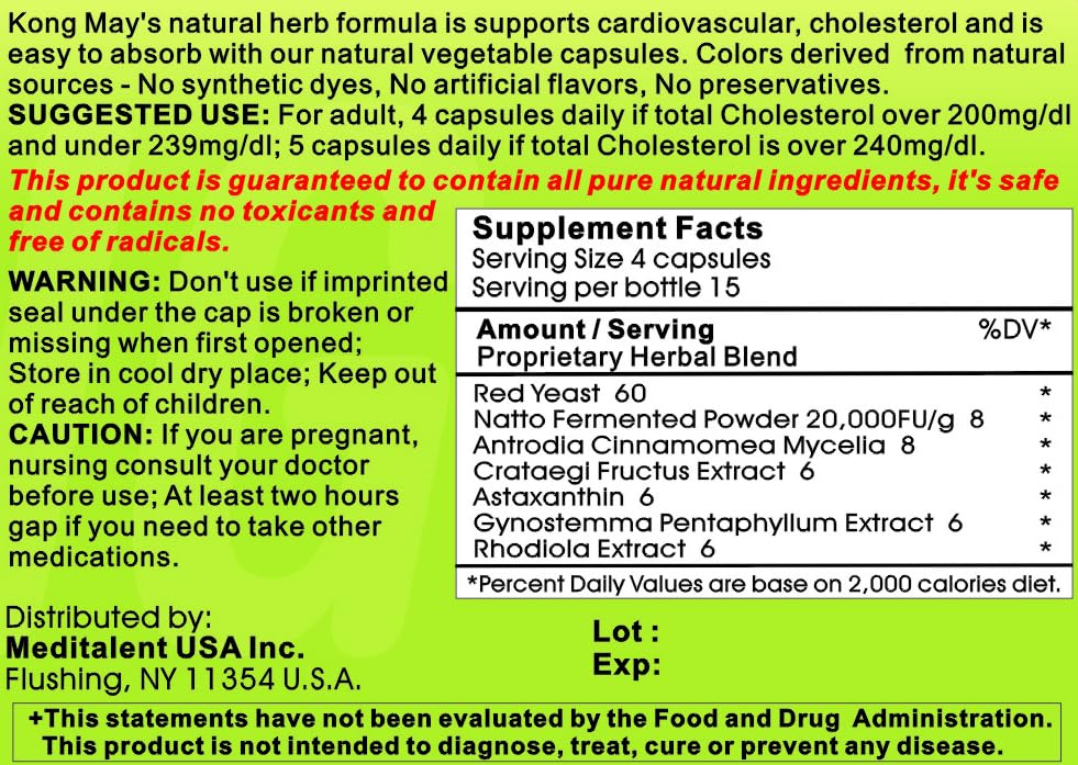 Meditalent Corinth Kong May natural cardiovascular support capsules premium packaging