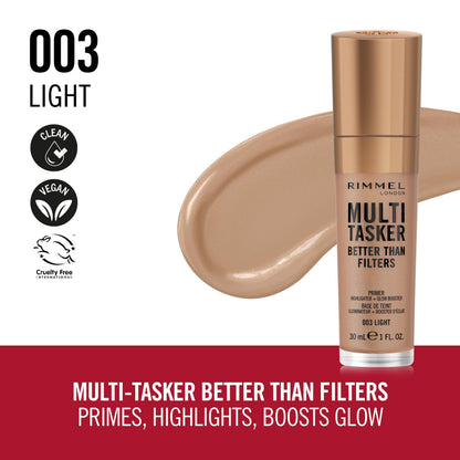 Rimmel 3-in-1 glow booster and highlighter bottle