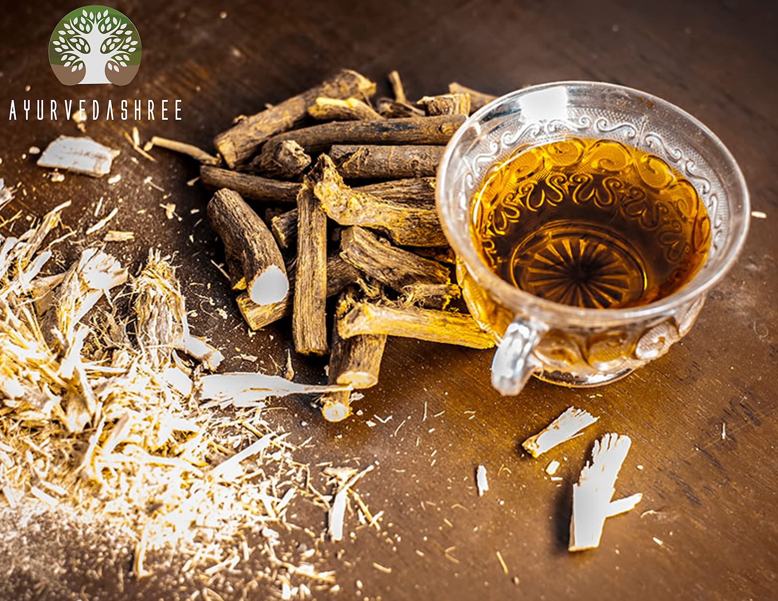 Ayurvedashree Mulethi powder packaging showing herbal ingredients