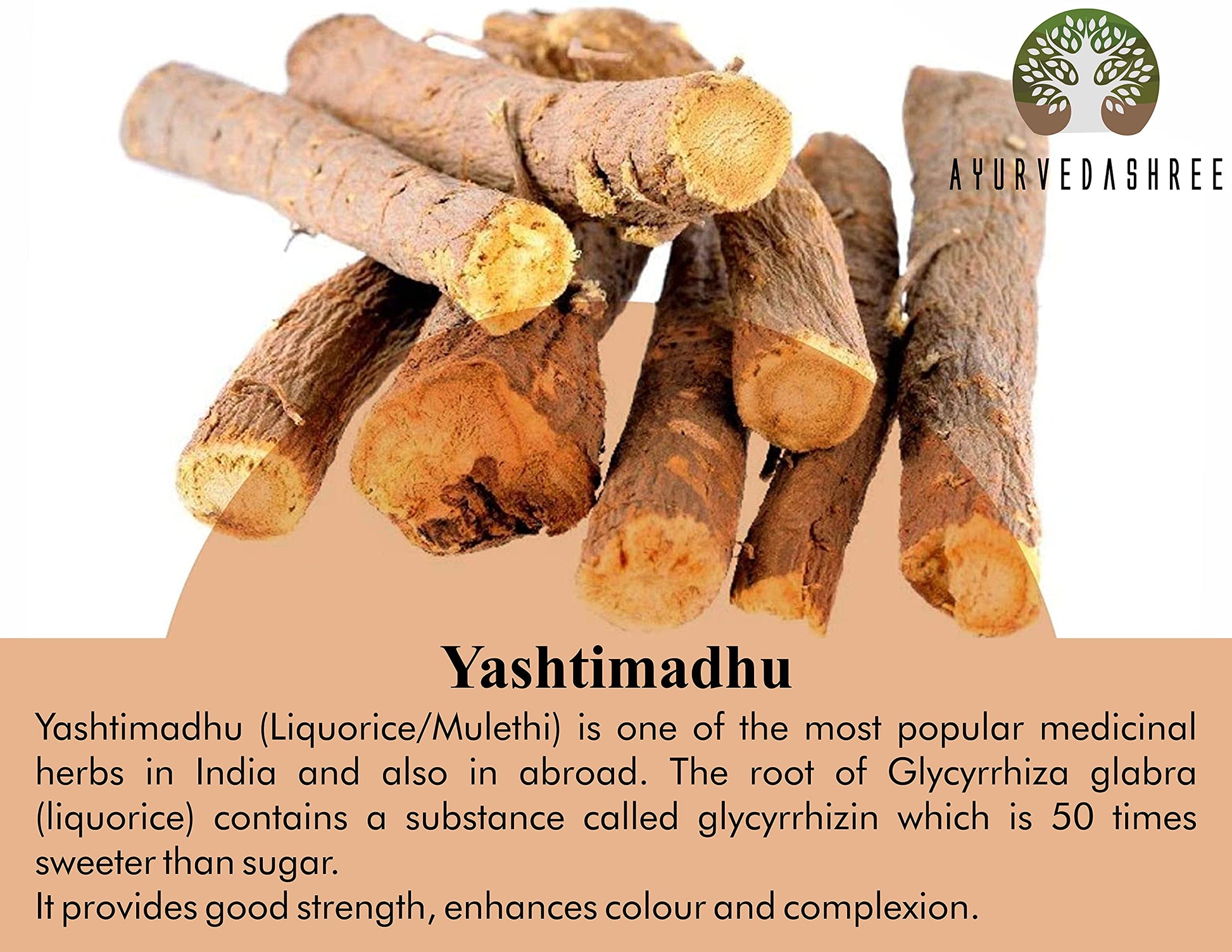 Close up of natural Yashtimadhu licorice root powder texture