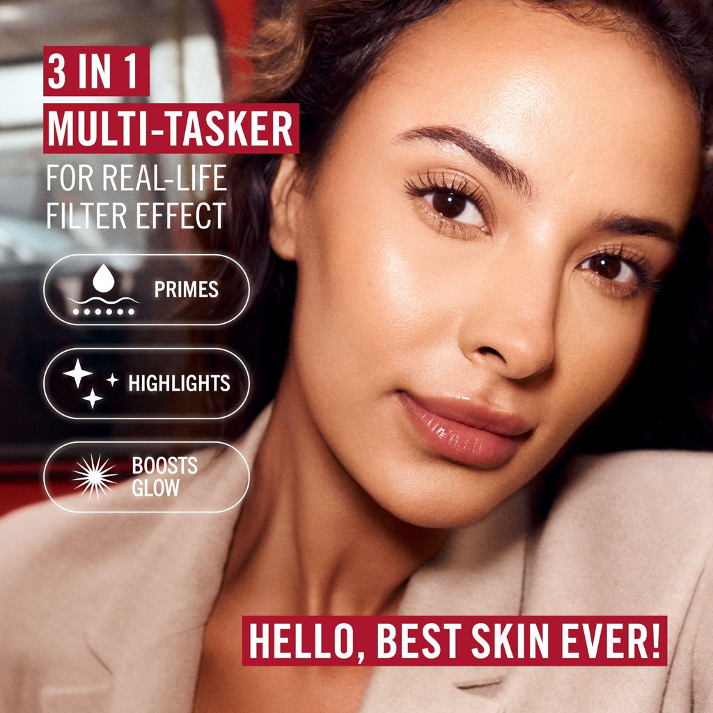 Rimmel Multi-Tasker liquid formula texture swatch on skin