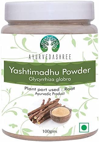 Ayurvedashree licorice powder jar for respiratory and skin health