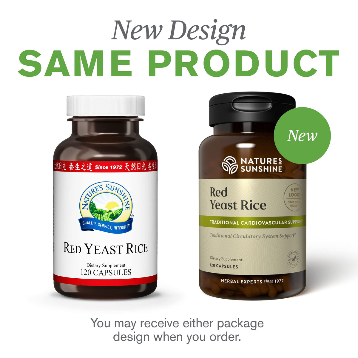 Authentic Nature's Sunshine cholesterol support supplement bottle showing ingredients list