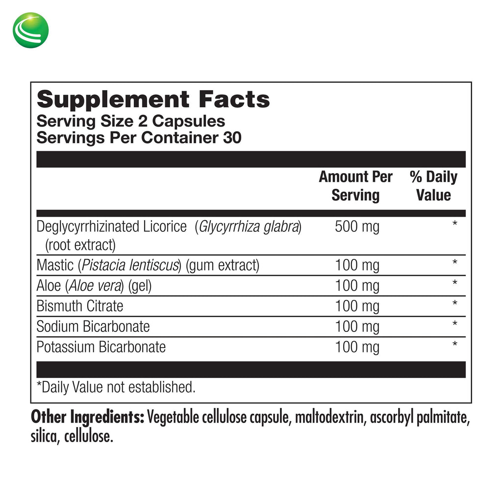 Nutra BioGenesis DGL licorice and mastic gum supplement packaging