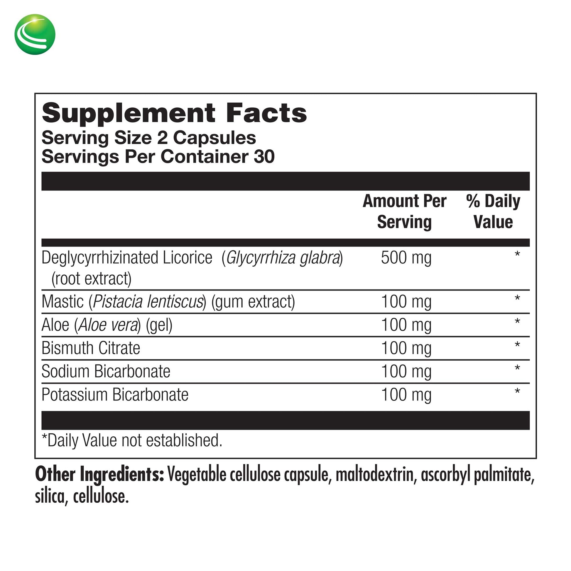 Nutra BioGenesis DGL licorice and mastic gum supplement packaging