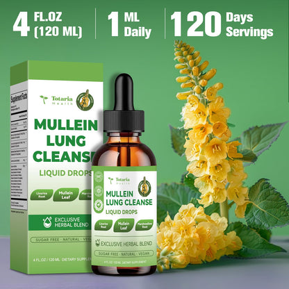 Totaria Mullein drops for lung detox and immune wellness