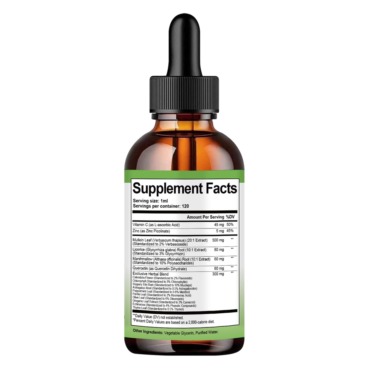 Premium imported Totaria Mullein herbal extract bottle