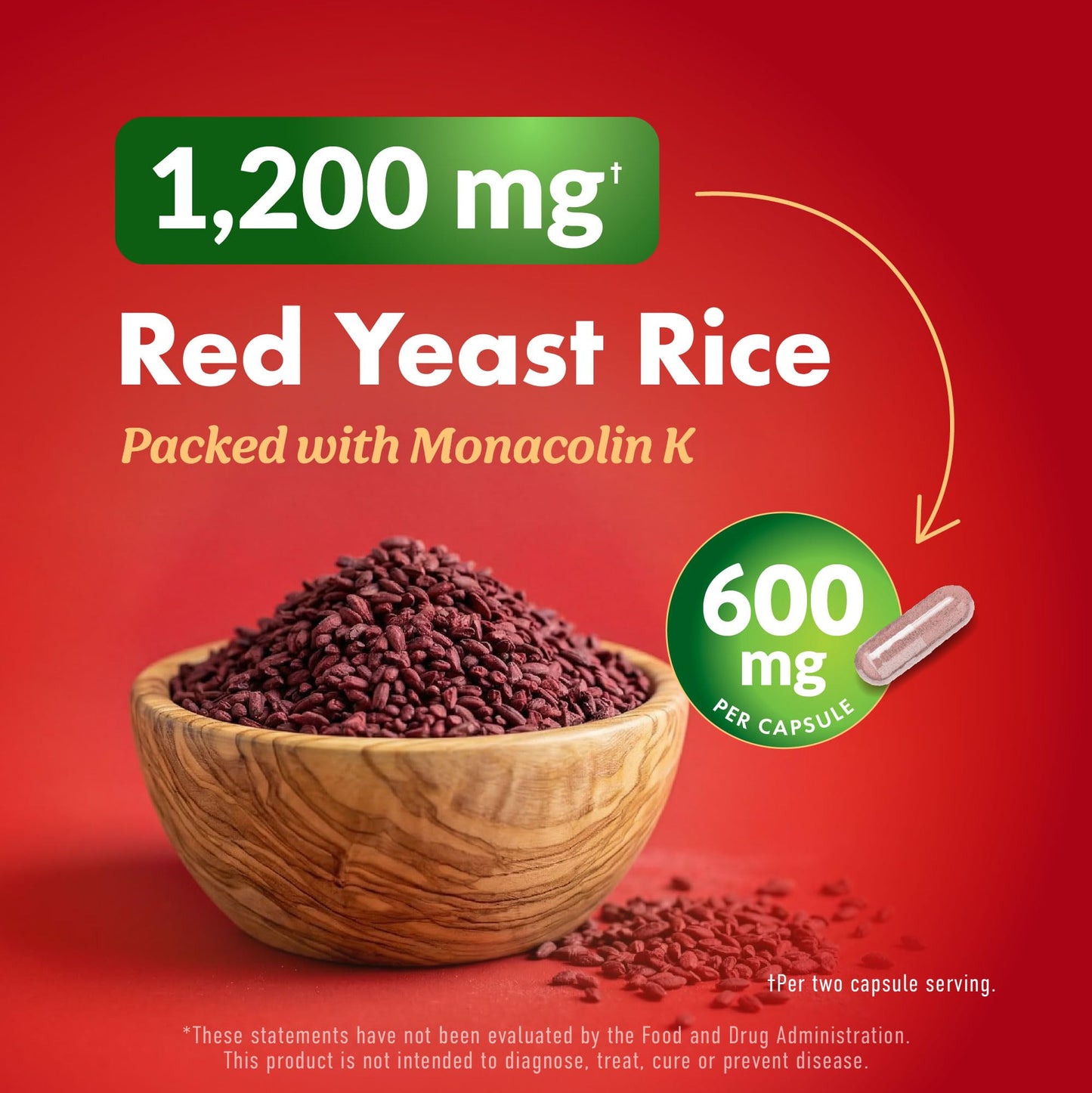 Purely Holistic red yeast rice capsules heart health supplement