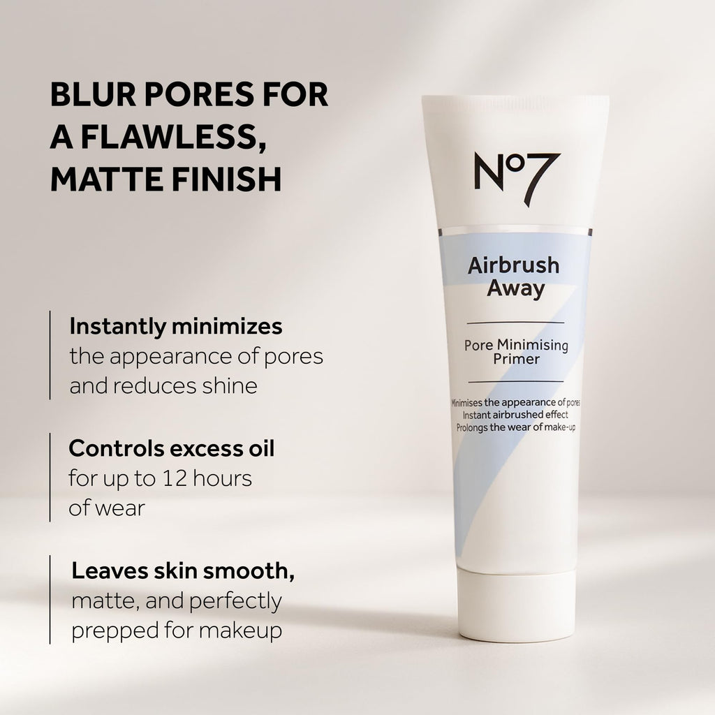No7 Airbrush Away pore minimizing primer tube texture swatch