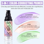 LSxia color correcting sunscreen product texture swatch on skin