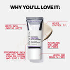 Smashbox mattifying makeup primer applied on skin