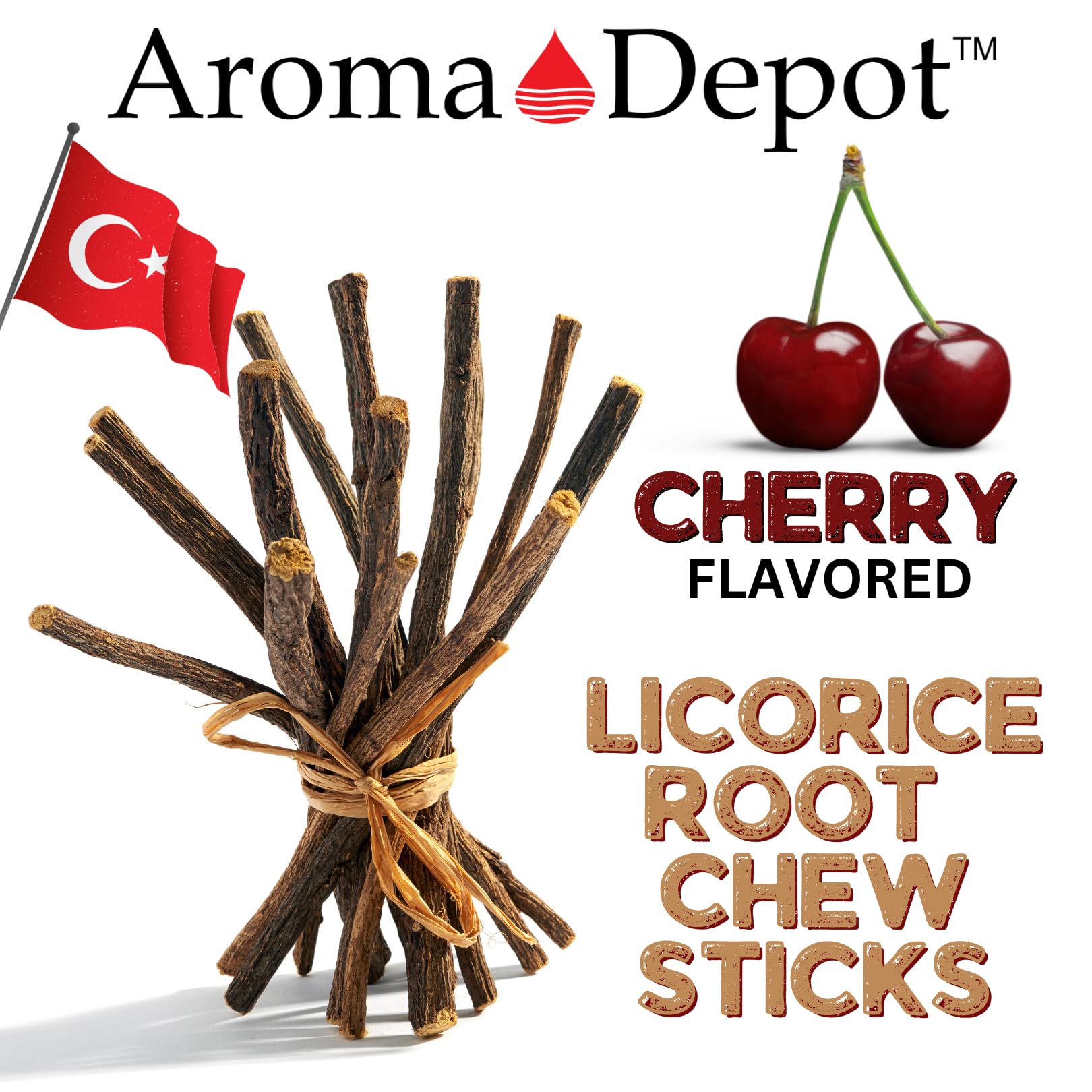 Natural licorice root sticks bundle for oral health