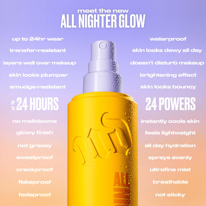 Urban Decay All Nighter setting spray texture and mist dispersion