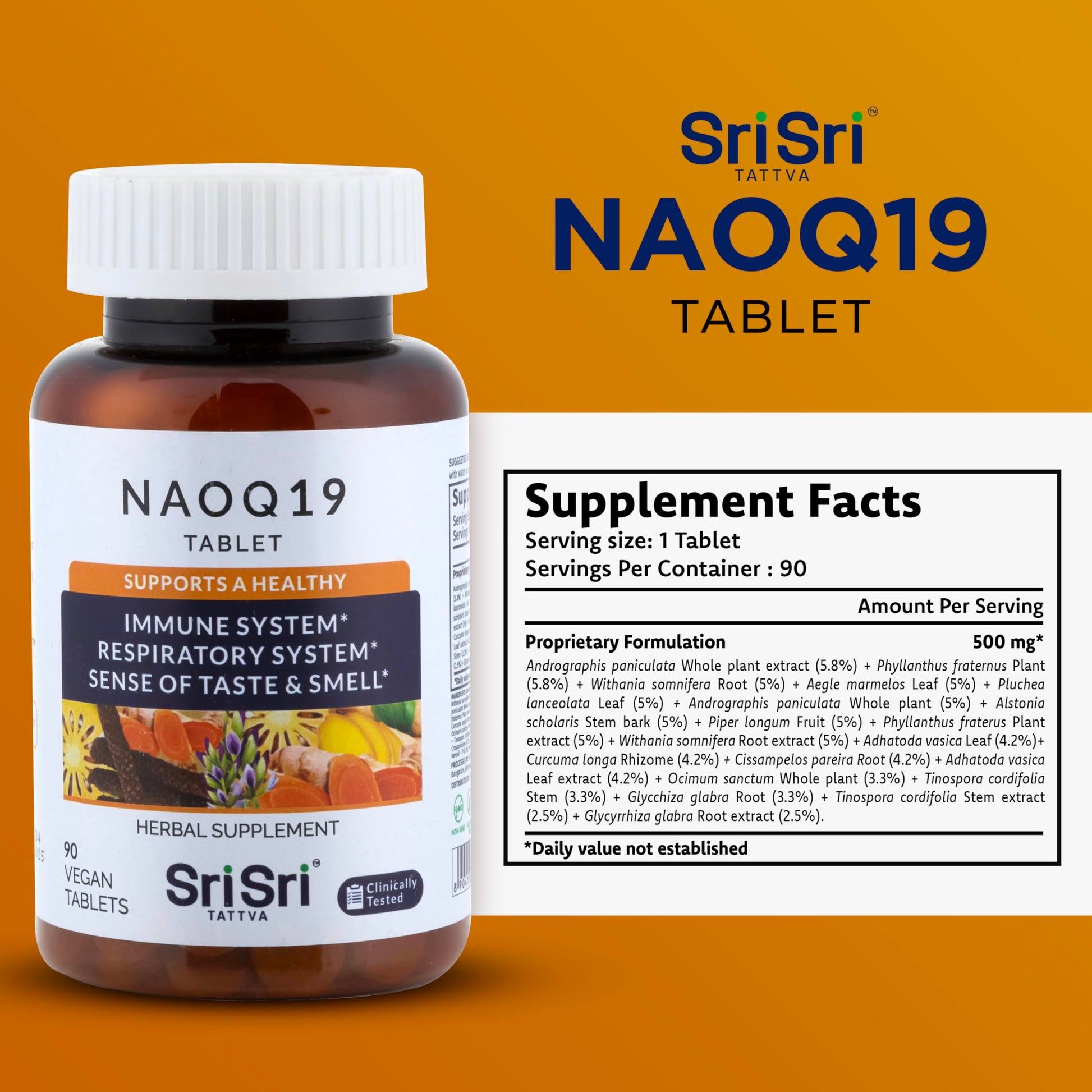 Sri Sri Tattva Naoq19 Ayurvedic supplement packaging detail