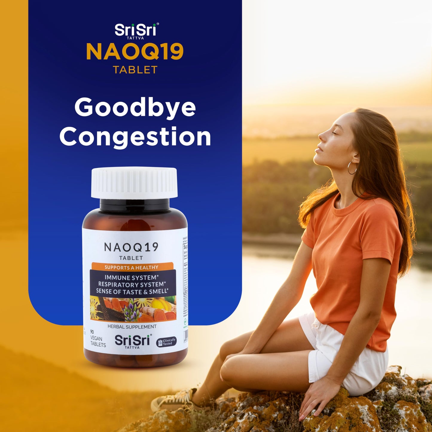 Top view of Naoq19 immunity booster tablets bottle