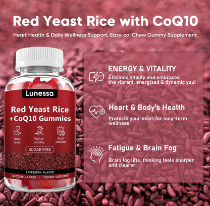 Nutritional label of Submetic Lunessa Red Yeast Rice gummies
