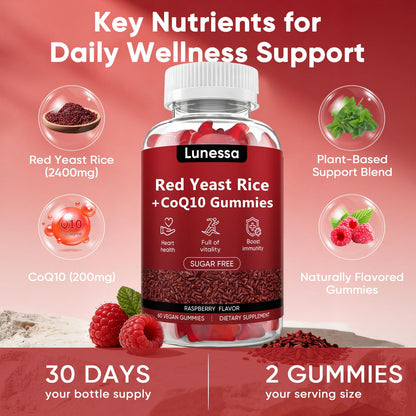 Submetic Lunessa raspberry flavored gummies close up