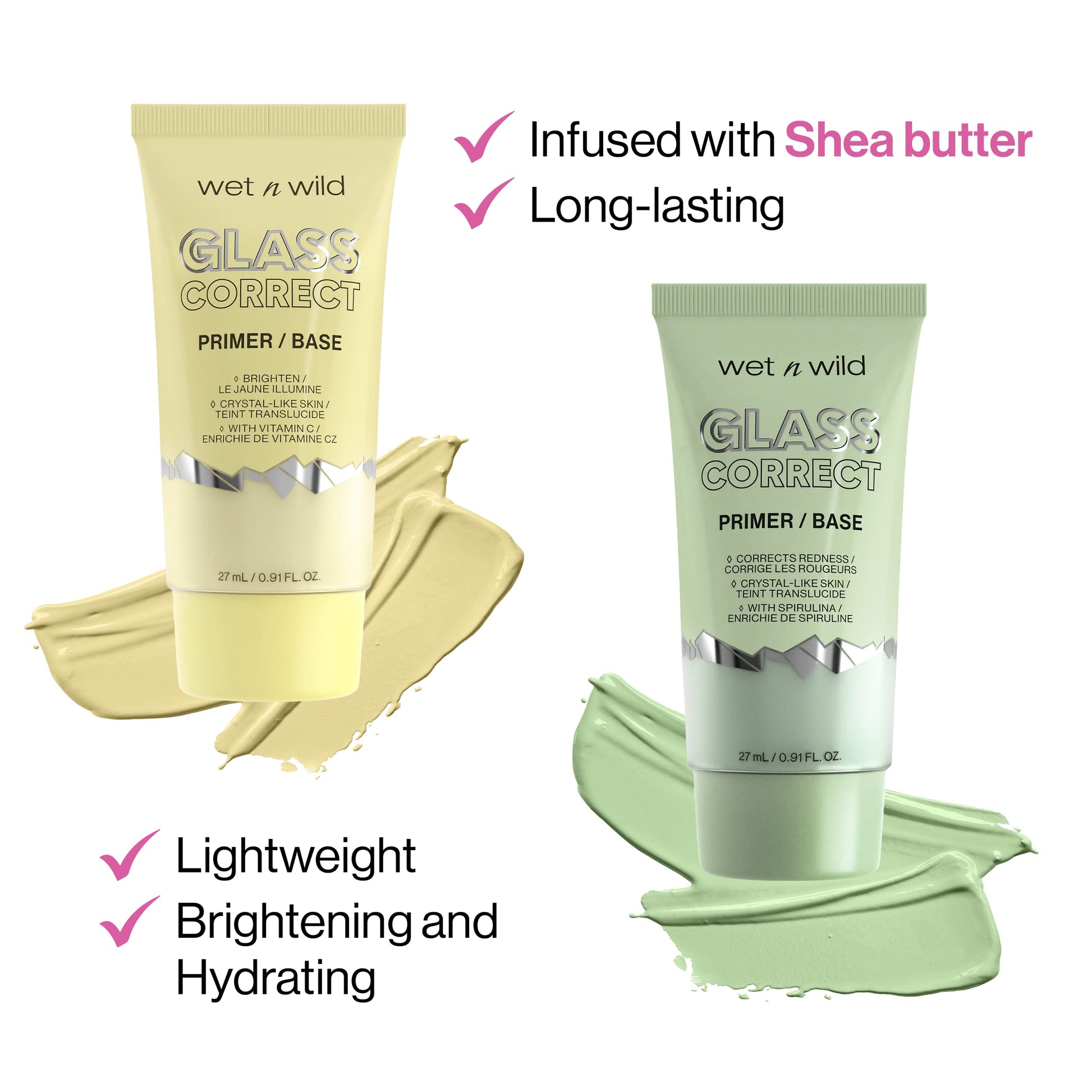 Wet N Wild Prime Focus green primer glass skin effect on skin