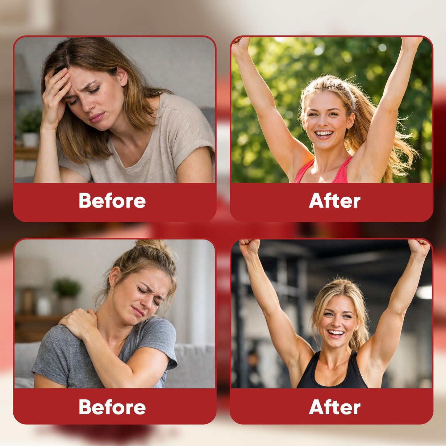 Lifestyle shot of heart health supplement bottle