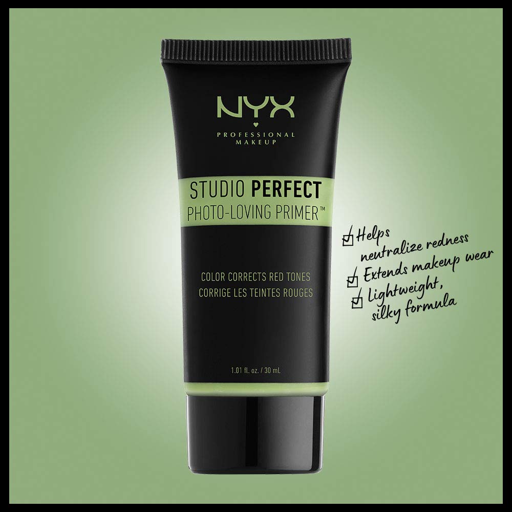 Nyx green color correcting primer tube angle shot
