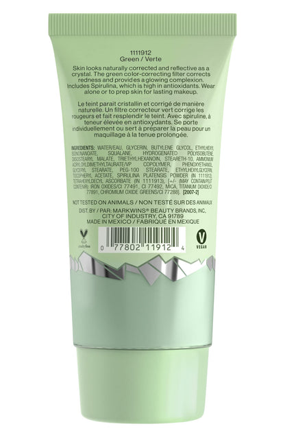 Wet N Wild Prime Focus glass skin primer back of packaging