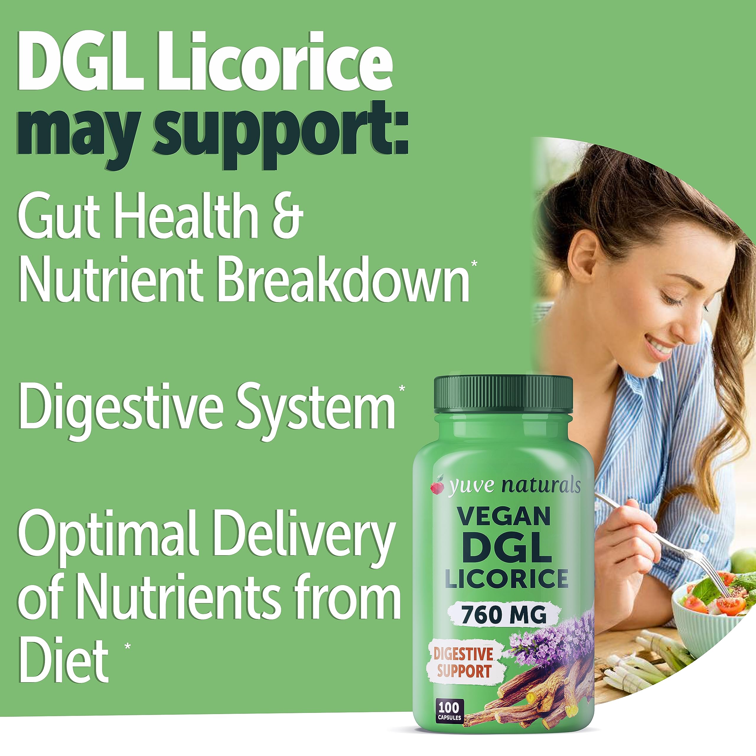 Yuve DGL Licorice digestive support supplement packaging