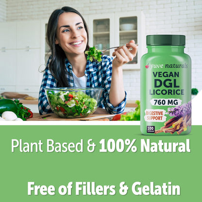 Label details of Yuve Vegan DGL Licorice 760mg