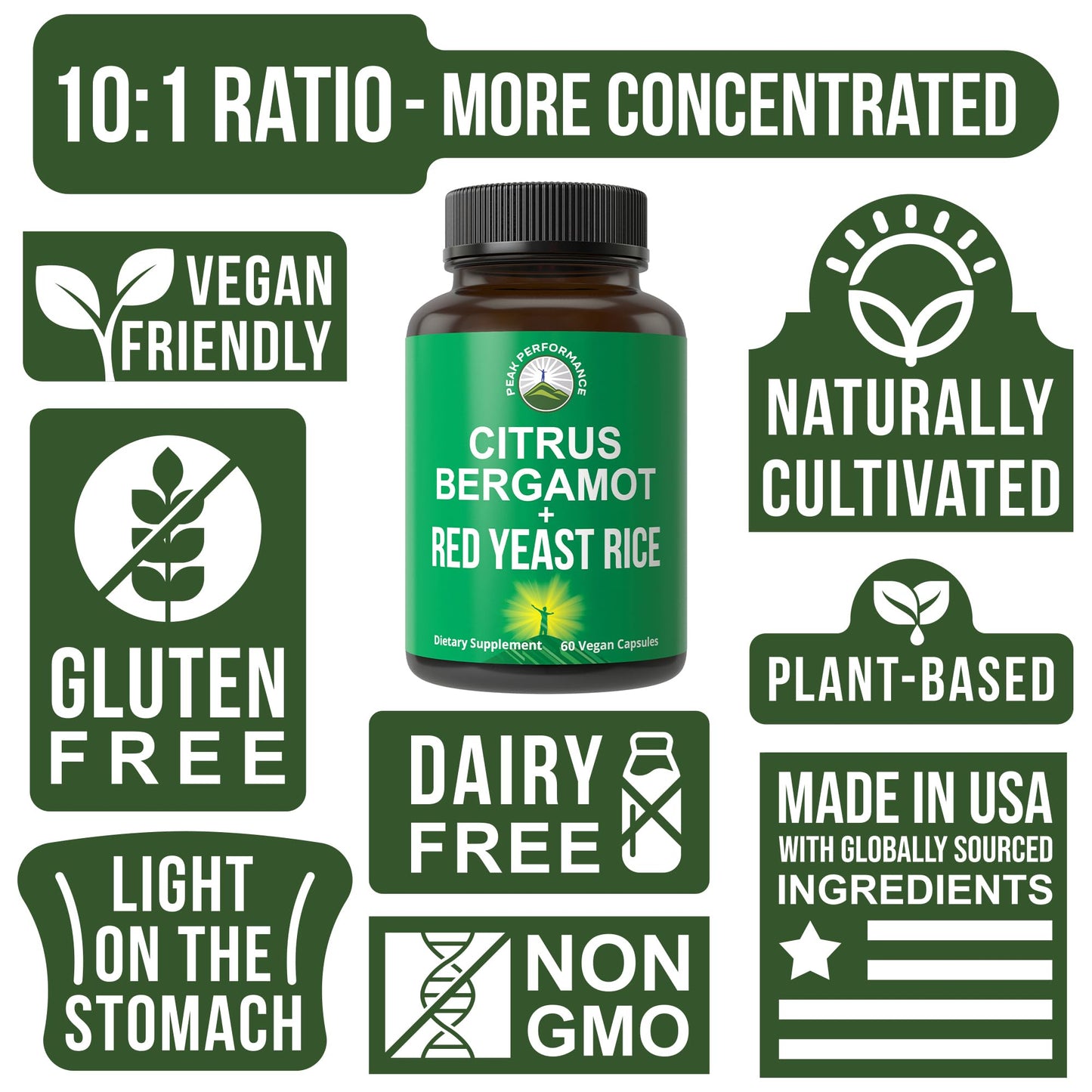 High strength cholesterol support supplement bottle with natural cardiovascular wellness ingredients.