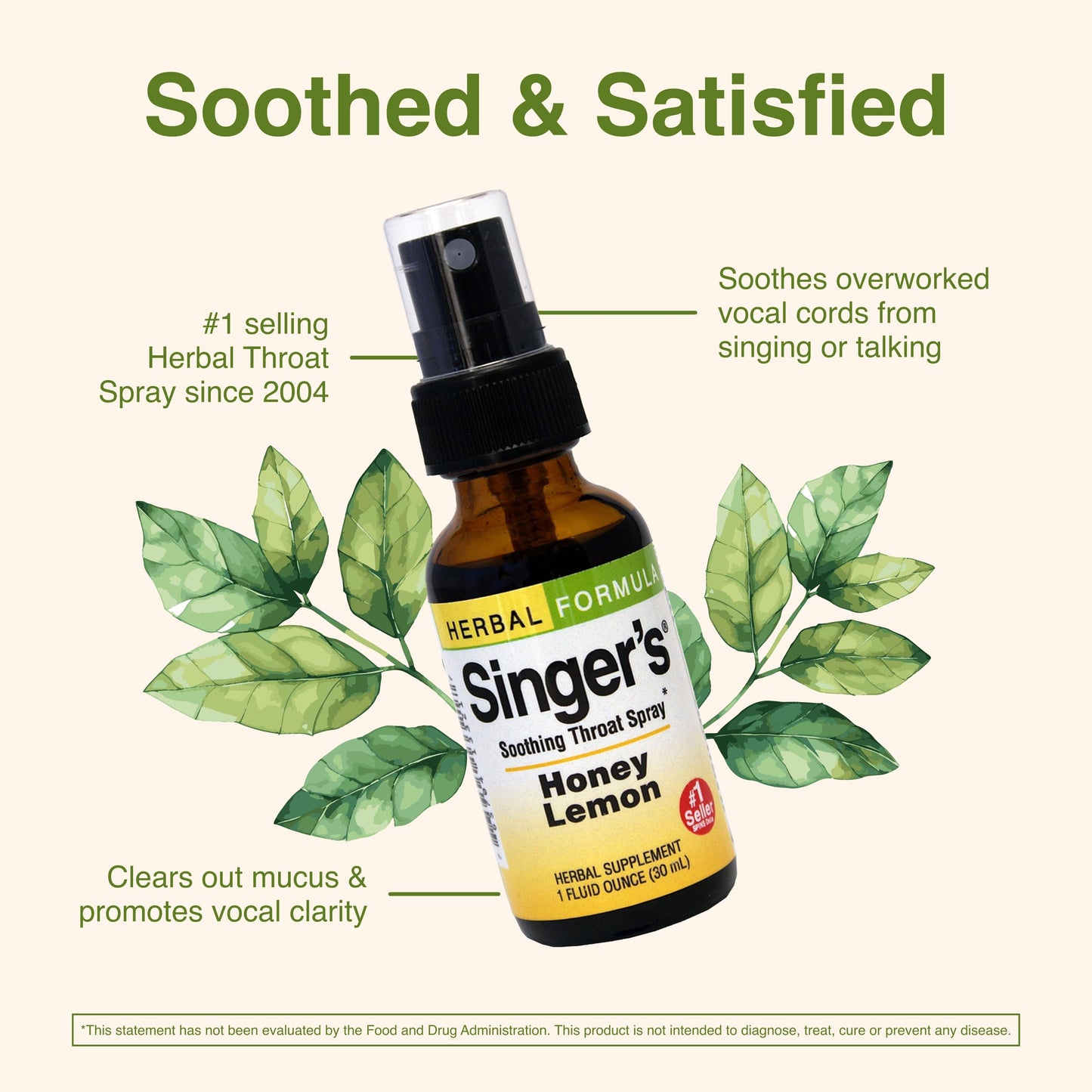 Authentic USA imported Herbs Etc vocal care spray bottle