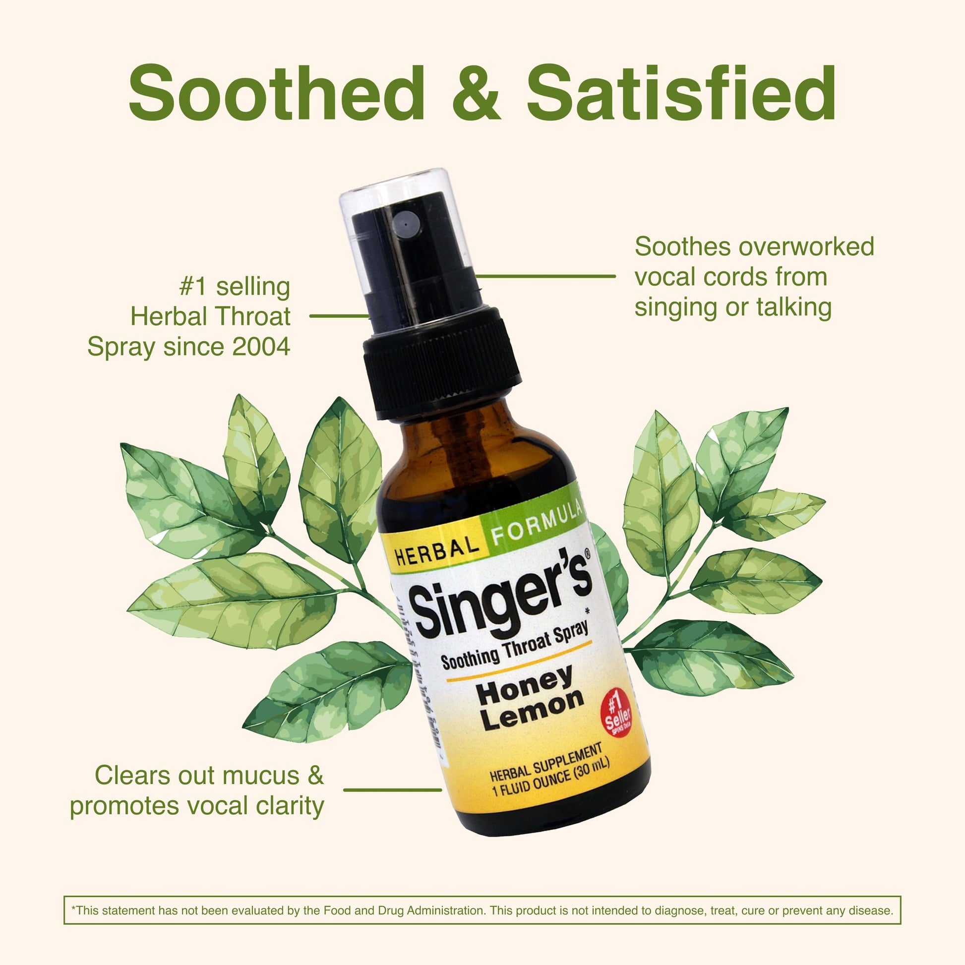 Authentic USA imported Herbs Etc vocal care spray bottle