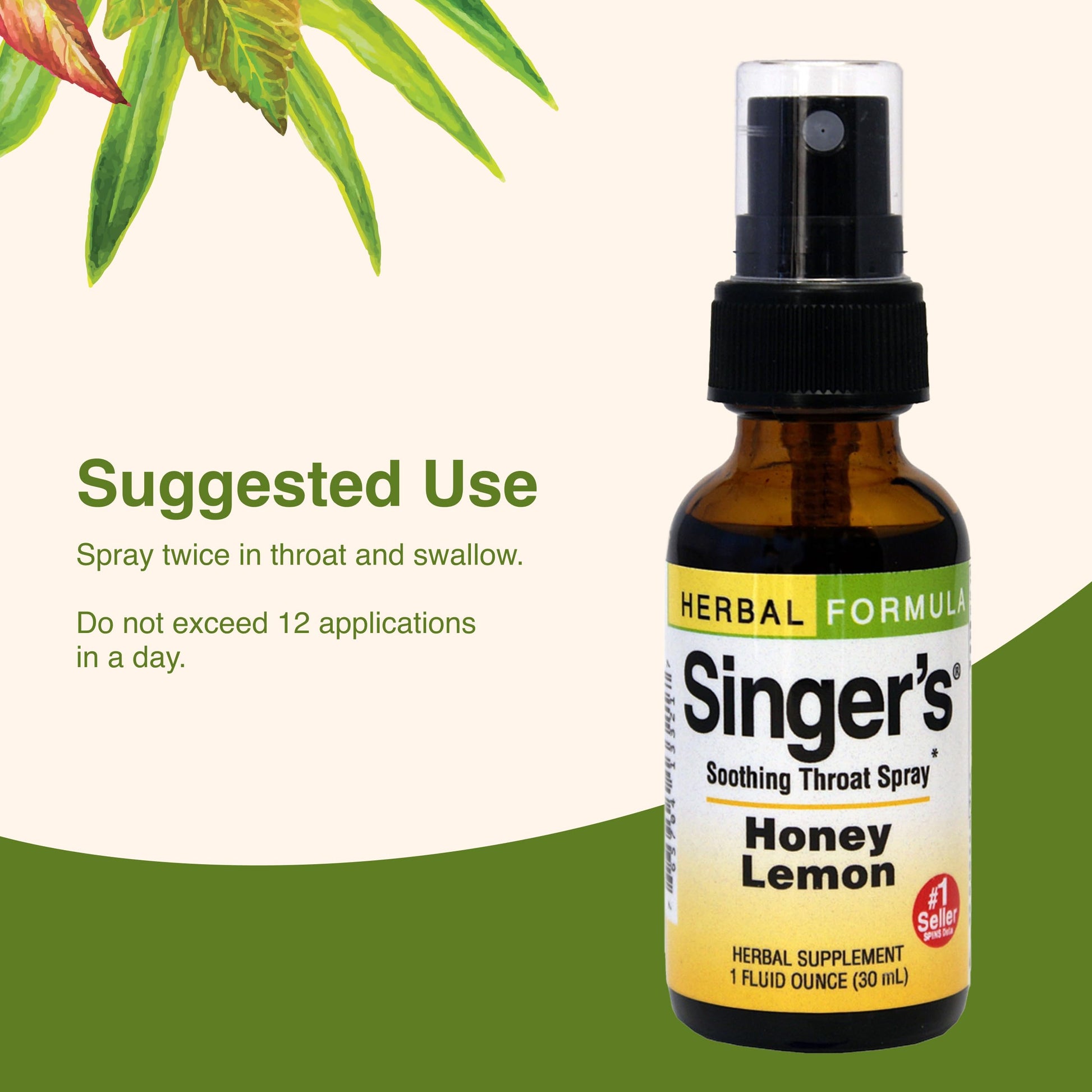 Side view of Herbs Etc Singers Saving Grace 1 fluid ounce
