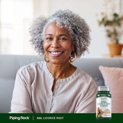 Authentic Piping Rock DGL Licorice Root bottle for digestive health