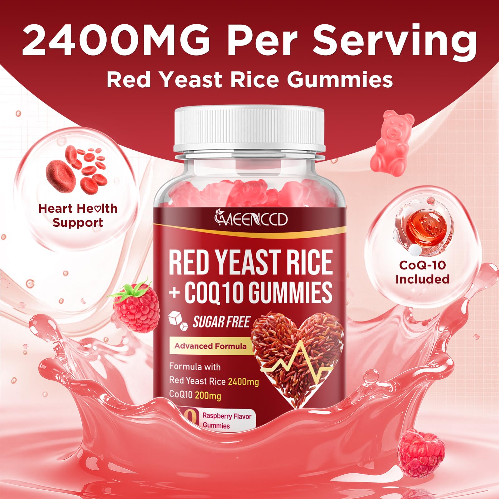Meenccd Red Yeast Rice and CoQ10 2 pack bundle box