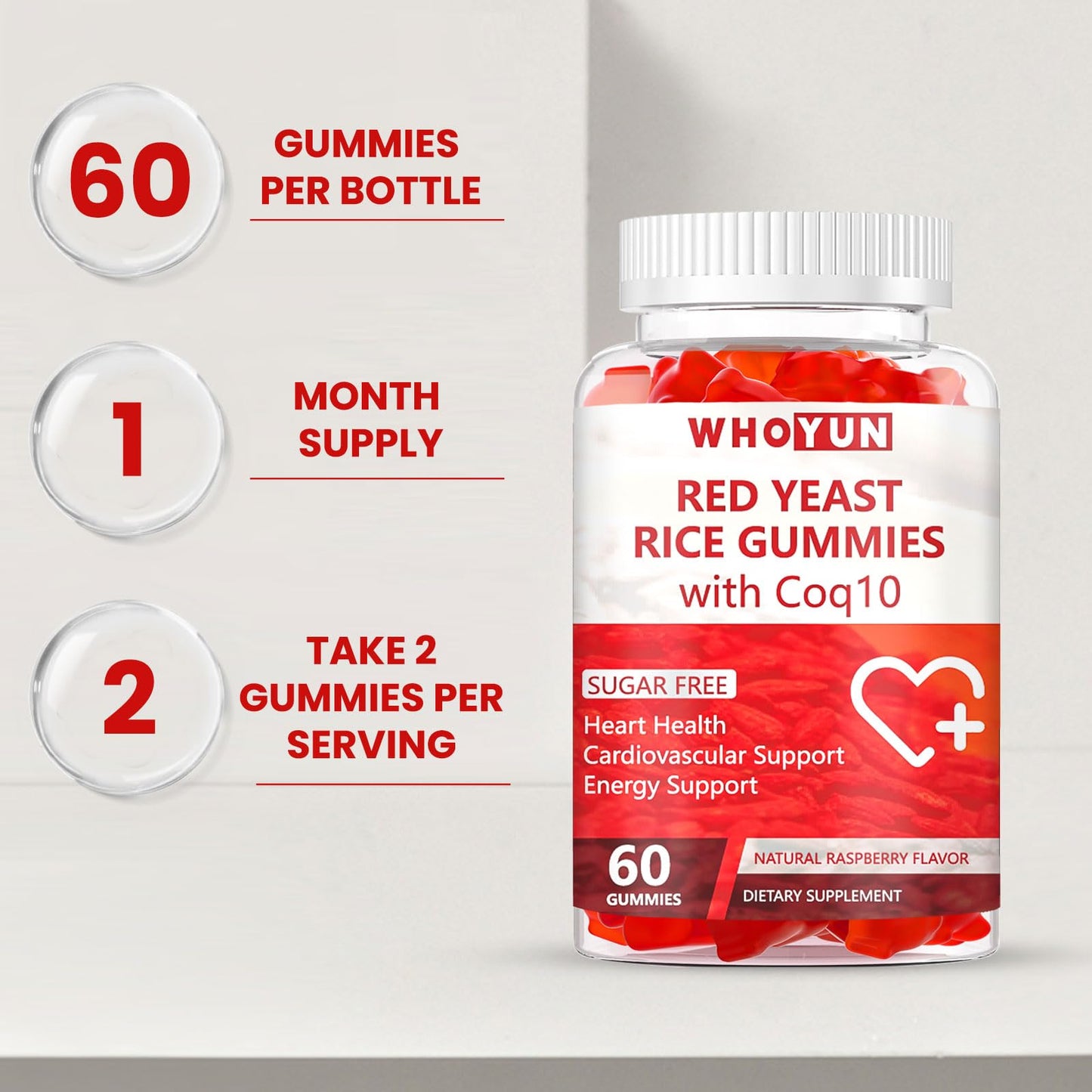 Rudra Retails imported Whoyun heart health gummies packaging