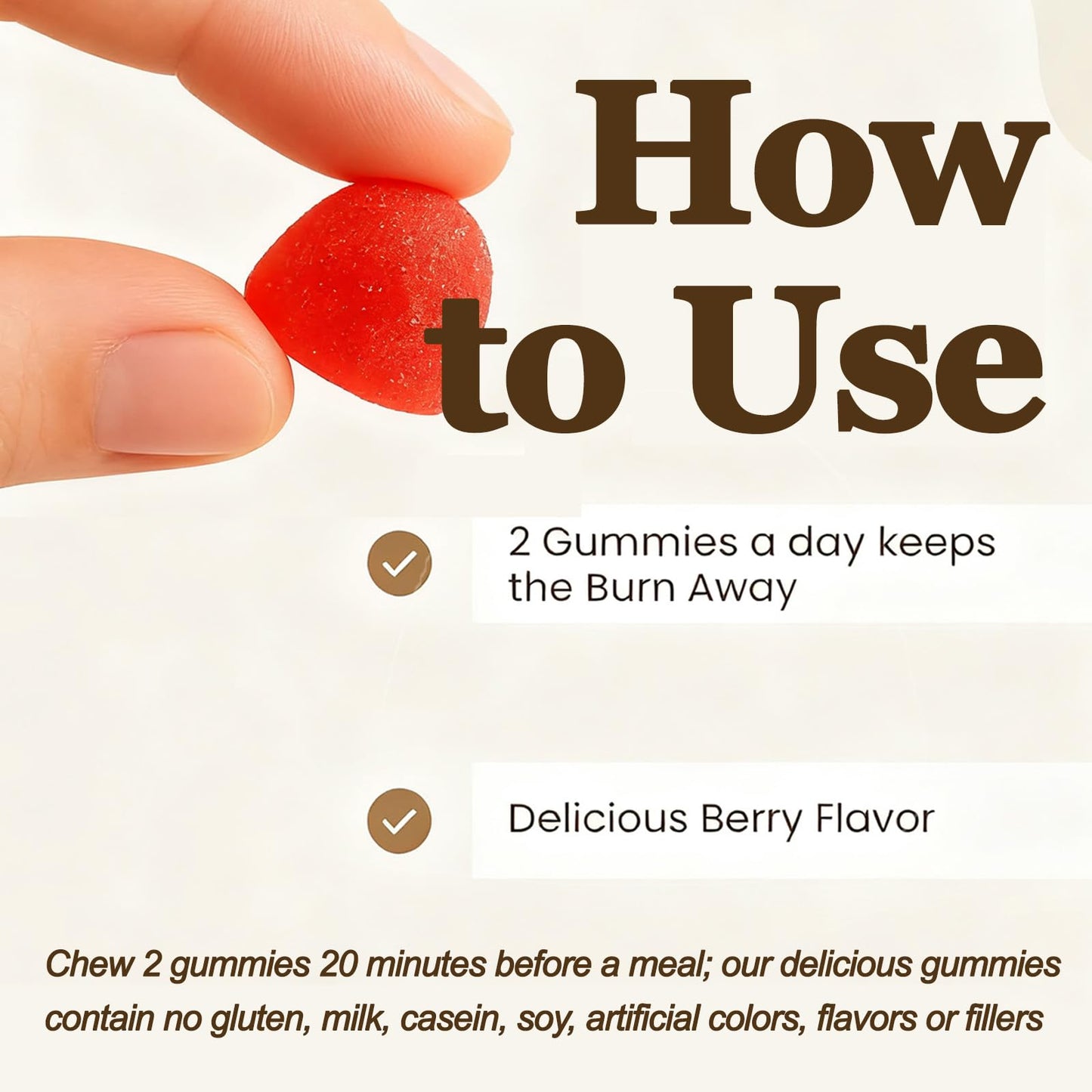 COLEPSW Gluten Free And Gelatin Free Stomach Comfort Gummies Texture Close Up