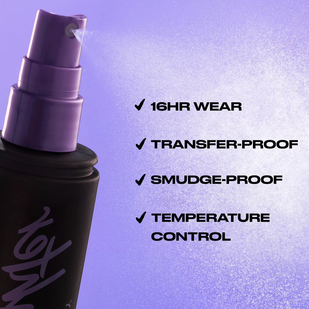 Urban Decay All Nighter setting spray side profile display