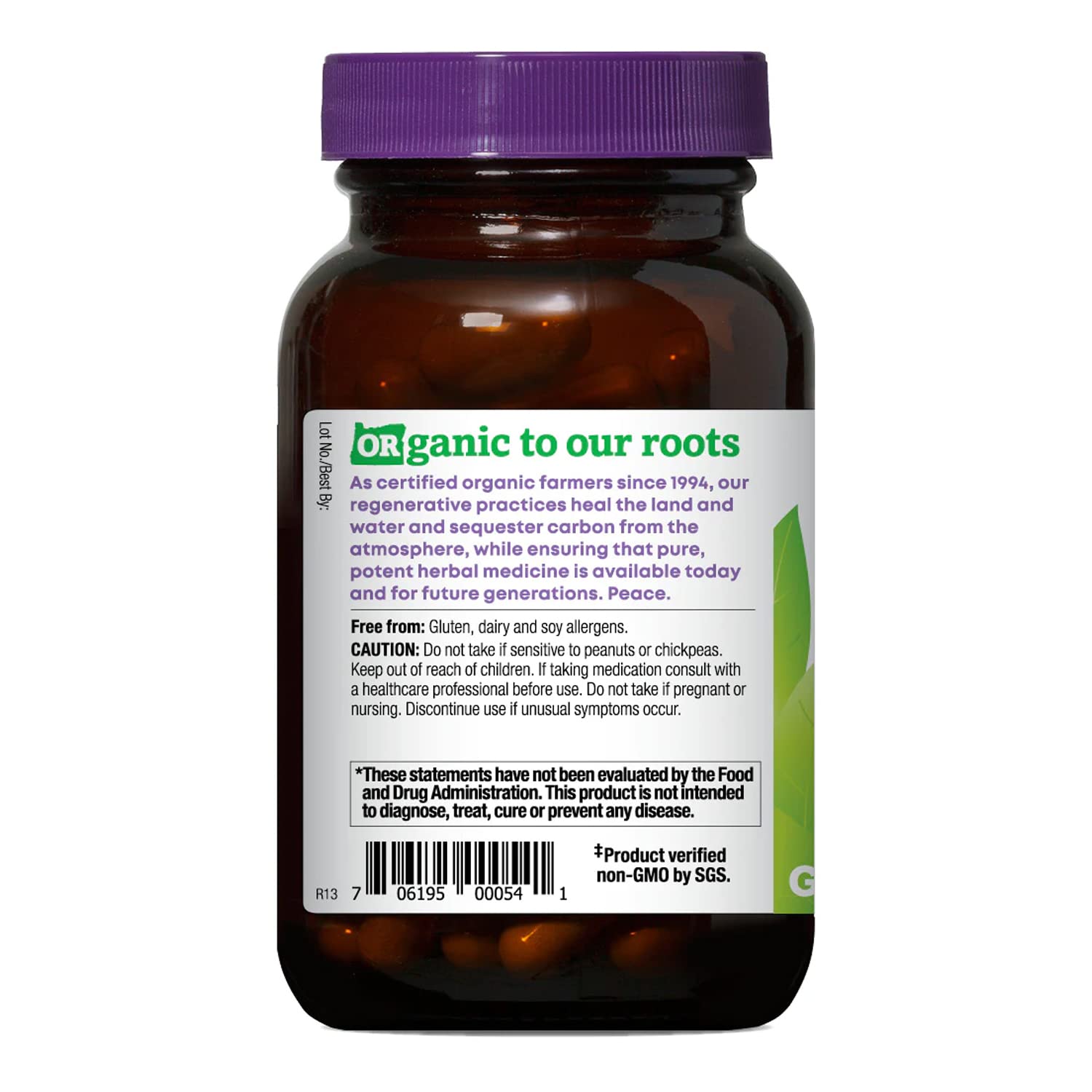 90 count bottle of Oregon's Wild Harvest vegan licorice root capsules