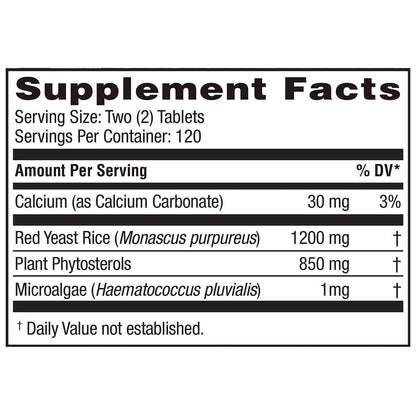 Weider Red Yeast Rice Plus supplement packaging showing facts and ingredients